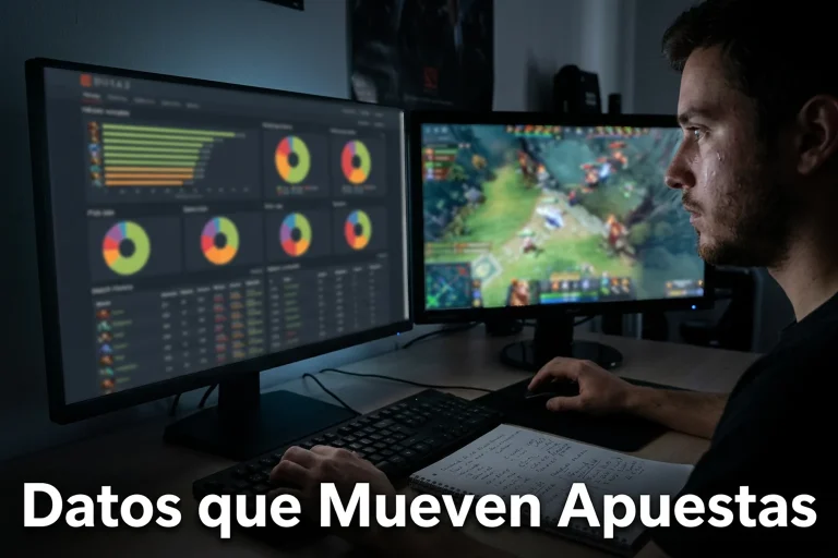 Pantalla de ordenador mostrando estadísticas y gráficos de rendimiento de héroes de Dota 2
