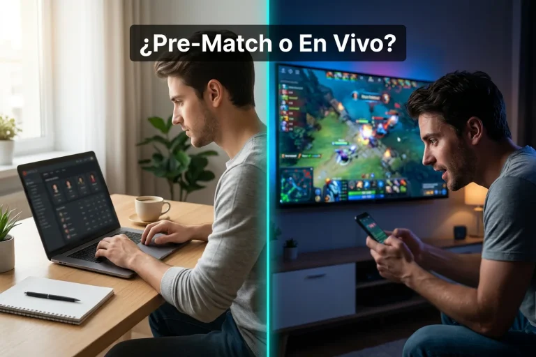 Dos escenas contrastadas de apuestas de Dota 2: análisis previo tranquilo y apuestas en vivo intensas